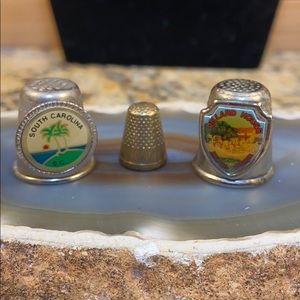 Collectible thimbles SC & GA & small one GUC